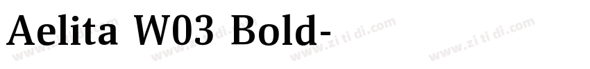 Aelita W03 Bold字体转换